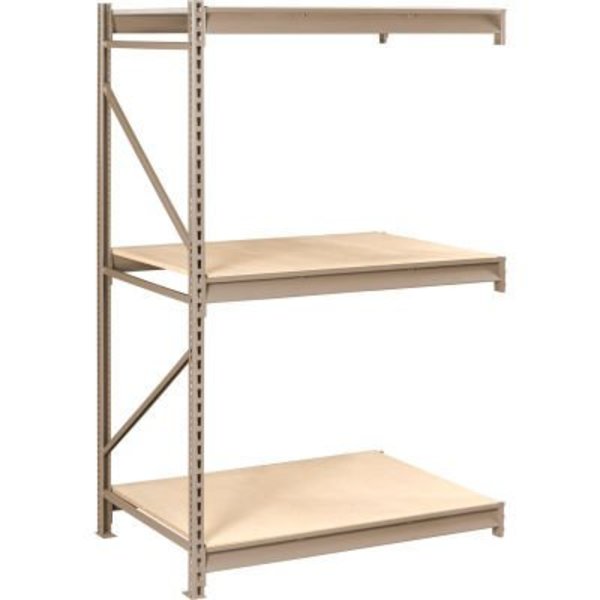 Tennsco Tennsco Bulk Storage Rack, Wood Deck, 48"Wx36"Dx96"H, Add-On, Sand BU-483696PA-SND